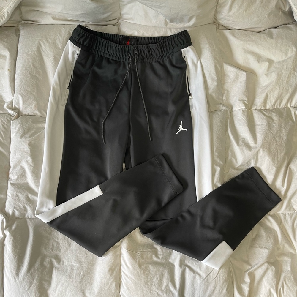 Air Jordan Grey and White Sweatpants